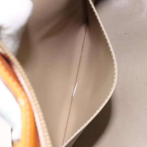 LOUIS VUITTON Monogram Vernis Houston Hand Bag Beige M91004 LV Auth BA3839 - Picture 13 of 16